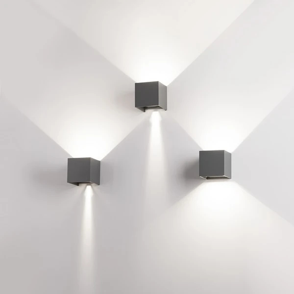 Elewacyjna lampa nad garaż QUIJORNA szara LE71359 1xLED 6W 3000K IP54 metalowa