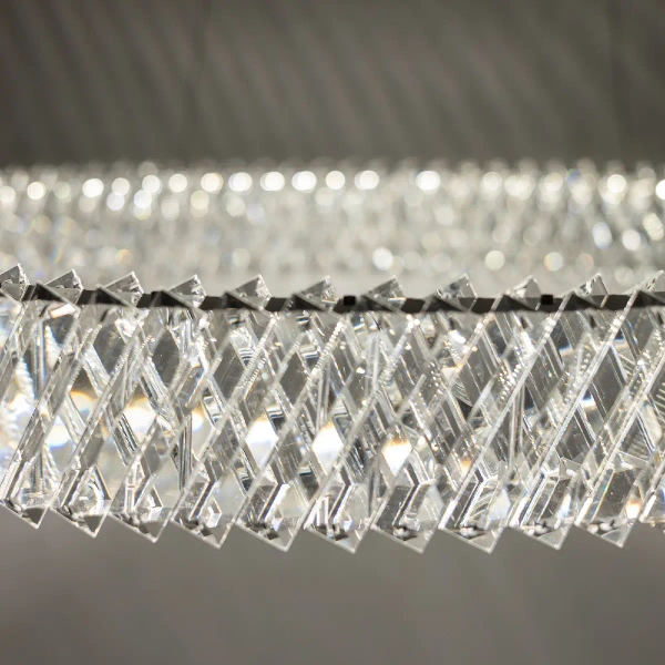 Lampa wisząca glamour LUXORA 11706 LED 38W 3000K nikiel