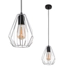 Druciana zwisowa lampa Brylant 796 TK Lighting klatka czarna chrom