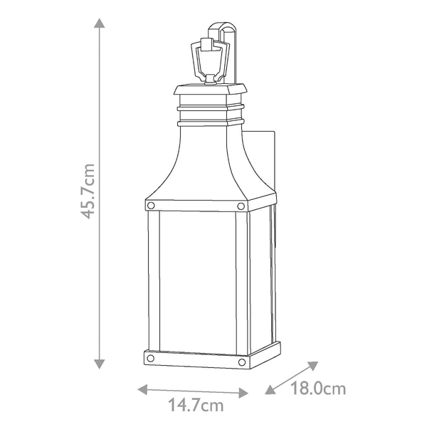 Kinkiet ogrodowy Beacon HK-BEACON-HILL-S-MB IP44 latarnia metalowy czarny