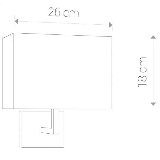 Kinkiet LAMPA ścienna HOTEL 9218 Nowodvorski metalowa OPRAWA prostokątna chrom szara