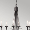 Świecznikowy żyrandol Carisbrooke CB8-BLACK Elstead metalowy biały czarny