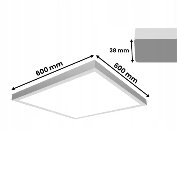 Lampa ledowa na sufit 950 LED 40W 4000K kwadratowy biały