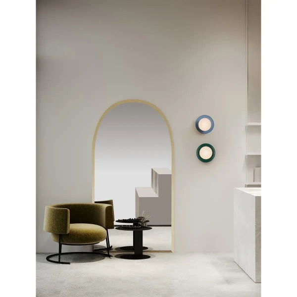 Naścienna lampa porcelanowa MALVANO LE45264 okrągła zielona