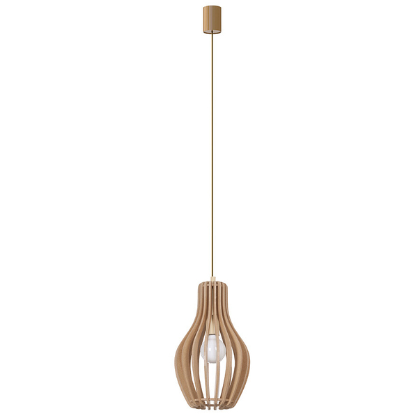 Wisząca lampa skandynawska Ika 4171 salonowa nad stół drewniana