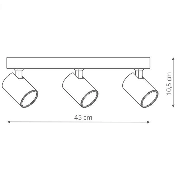 Sufitowa LAMPA reflektorowa SNOW LP-731/3W WH Light Prestige regulowana OPRAWA metalowy plafon tuby natynkowe białe
