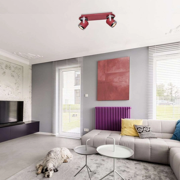 Sufitowa LAMPA regulowana APRIL 5038 Rabalux metalowa OPRAWA reflektorki czerwone