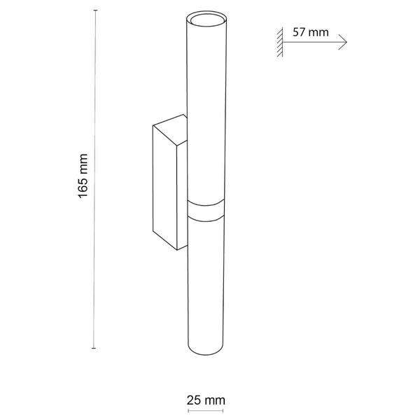 Kinkiet naścienny do przedpokoju Lagos 10145 góra-dół czarna złota
