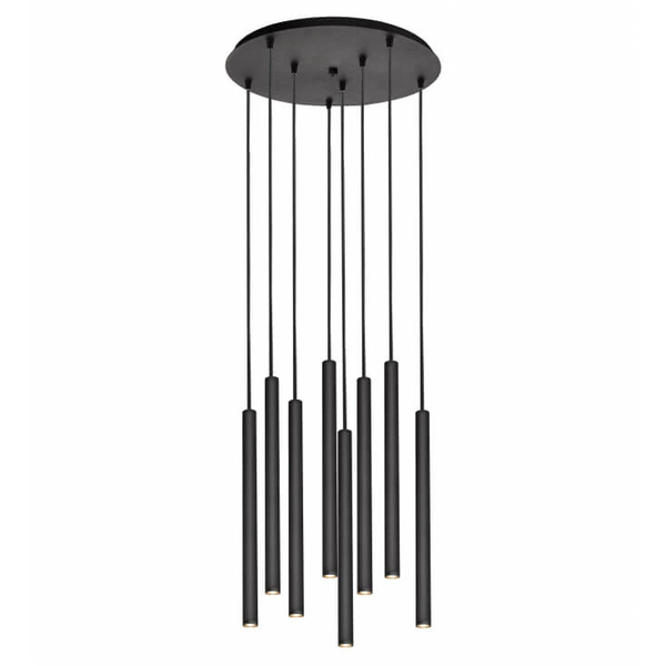 Minimalistyczna wisząca lampa LED Roll 11174802 Kaspa 33,6W 3000K czarna