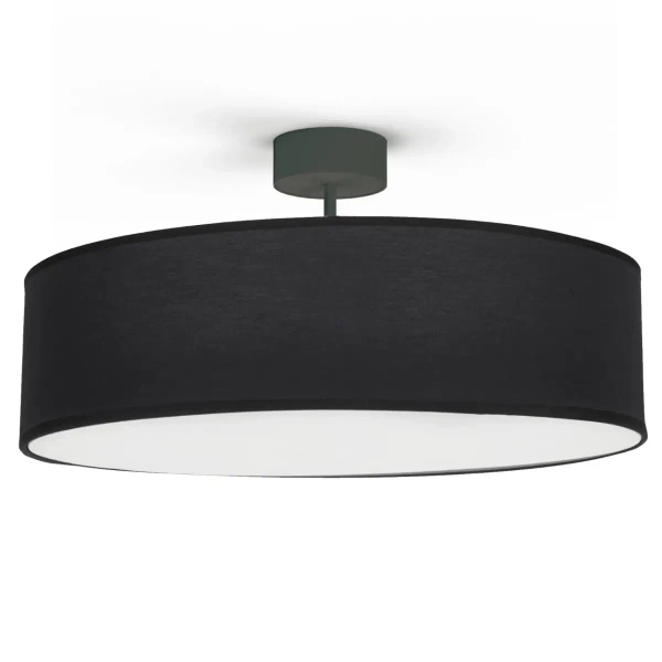 Abażurowy plafon minimalistyczny Violet 7961 okrągły czarny hol