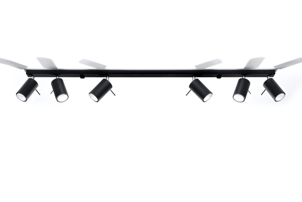 LAMPA sufitowa SL.0334 natynkowa OPRAWA listwa SPOT regulowane tuby czarne
