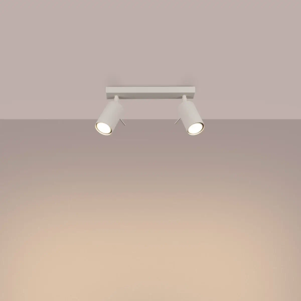 Podwójna lampa sufitowa RING SL.1495 tuba regulowana beżowa