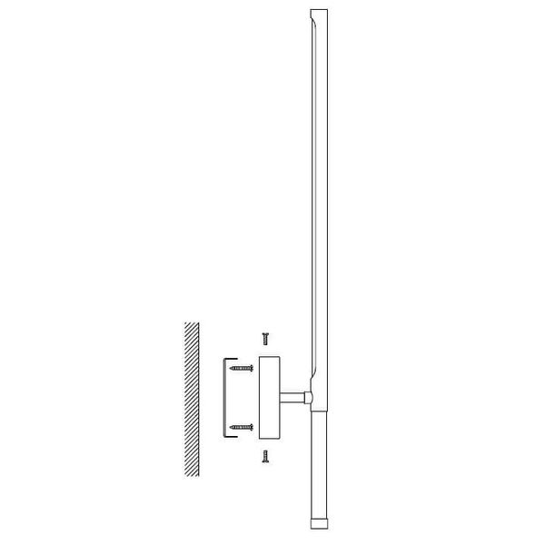 Ścienna lampa listwa FRESCO ST-MD1024S LED 8W 3000K złoty