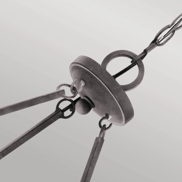 Świecznikowa lampa wisząca Taulbee KL-TAULBEE6 Kichler czarny drewniany