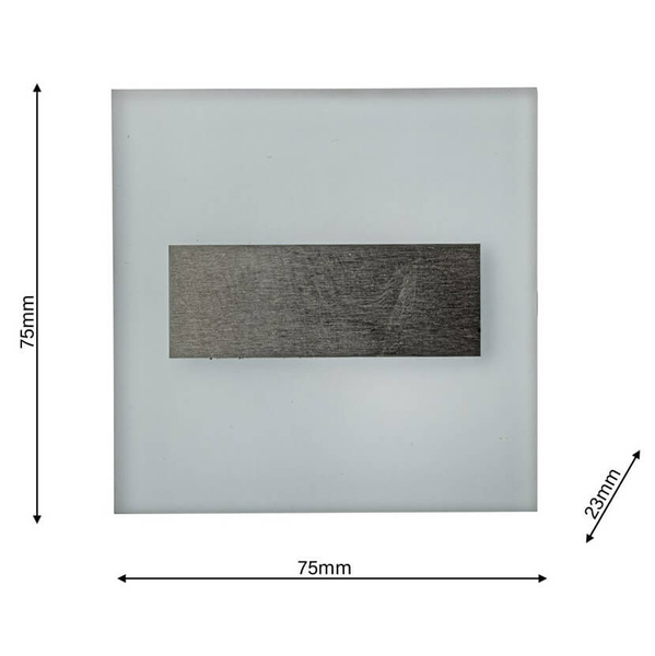 Ścienna lampa przyschodowa Lumi EKS2358 LED 0,6W 6500K biały srebrny