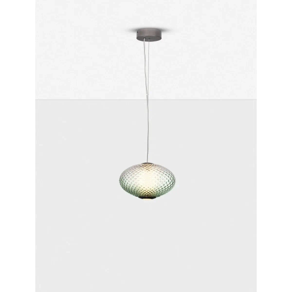 Jadalniana lampa wisząca CORVELA LE45178 LED 12W 3000K owalna zielona szara