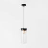 Wisząca lampa tubki GEM P0389-01D-P7AC szklana czarny przezroczysty