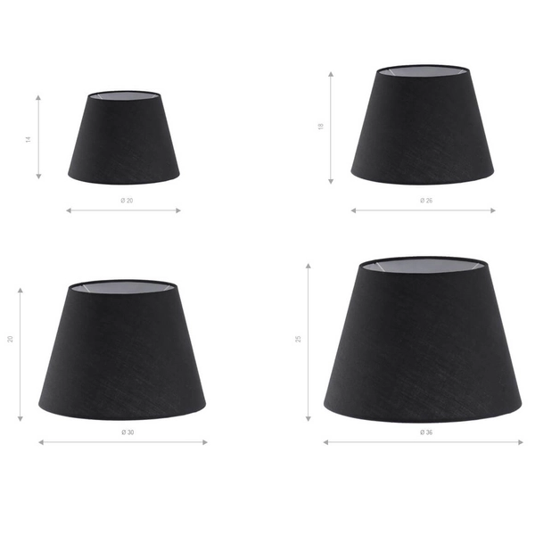 Abażur do lampy klosz Shade ZF AZ2586 Azzardo 30cm tkaninowy czarny