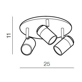Natynkowa lampa sufitowa Noemie chromowana do łazienki
