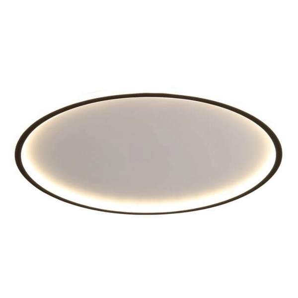 Dup.Plafon LAMPA sufitowa MODERN MD1803-R50-Y Abigali metalowa OPRAWA okrągła LED 36W 3000K - 5000K plafoniera z pilotem czarny