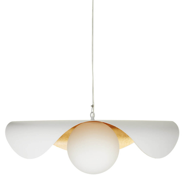 Metalowa lampa wisząca nad stół ENZO ST-F22020601-D60 white biały złoty