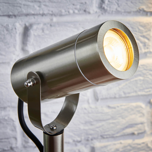 Regulowana lampa stojąca Palin 13914 Saxby IP44 do ogrodu srebrna