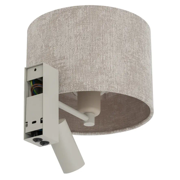 Kinkiet ścienny do jadalni CEDRO 11668 tubka regulowana beżowa