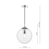 Wisząca lampa do jadalni Ripple SP71-RIP8808 nad stół szklana chrom