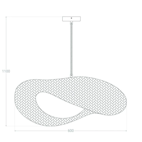 Wisząca lampa japandi Ponti ABR-LWPP1-E27 Abruzzo nad stół bambus brązowy