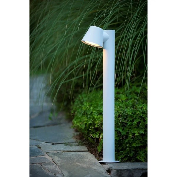 Stojący słupek ogrodowy DINGO 14881/70/31 Lucide IP44 metalowy biały