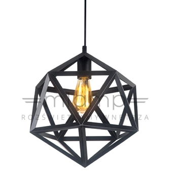 Retro LAMPA wisząca DENMARK 305534 IL MIO metalowa OPRAWA vintage zwis klatka czarna