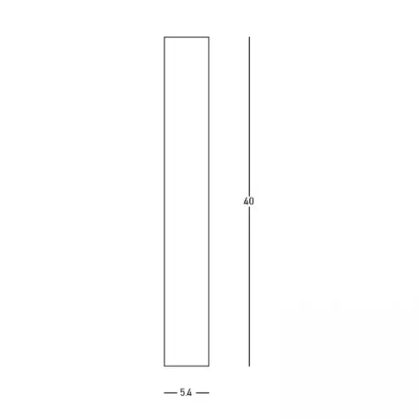 Podłużna sufitowa lampa 23223 tuba metalowa do salonu biały
