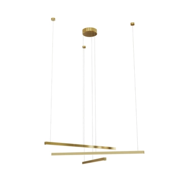 Lampa wisząca złota Trio listwy LED 36W 3000K kaskada złota