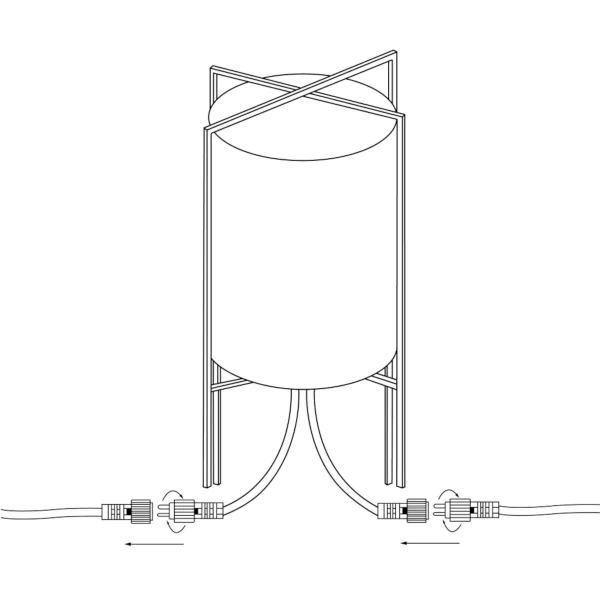Podłogowa lampa Garden 107987 IP44 LED 6W 3000K słupek biała czarna