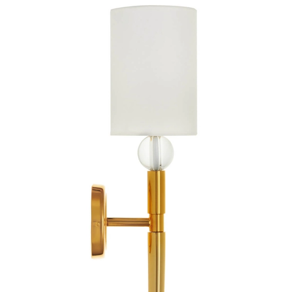 Salonowa lampa na ścianę DAMA ST-8436 GB-CE z abażurem złoty biały