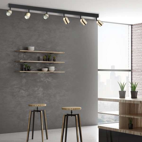 Sufitowe reflektorki wielopunktowe Top 6034 TK Lighting metalowe złote