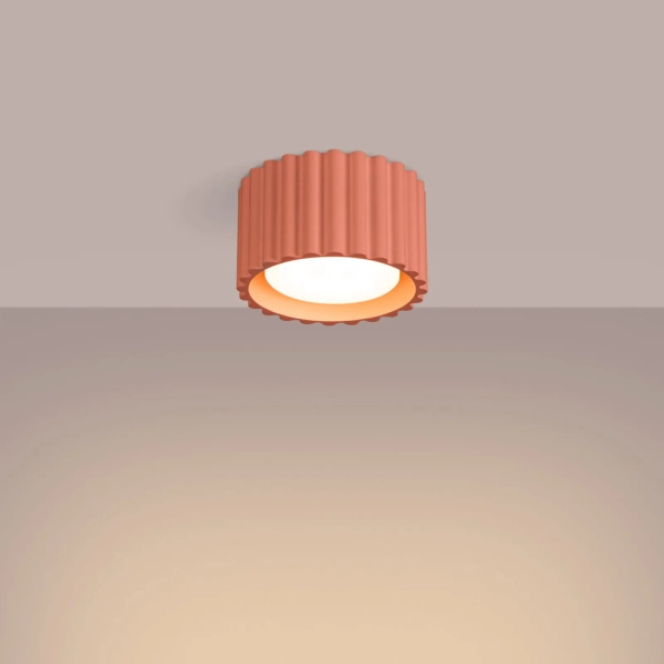 Sufitowa lampa AURA SL.1827 brzoskwiniowa 1xGx53 ryfel tubka metalowa