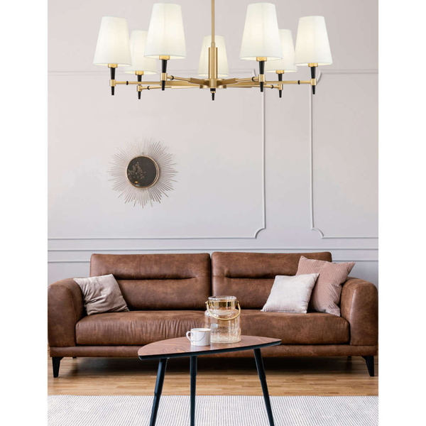 LAMPA sufitowa ZARAGOZA H001CL-07BS Maytoni abażurowa OPRAWA klasyczna mosiądz
