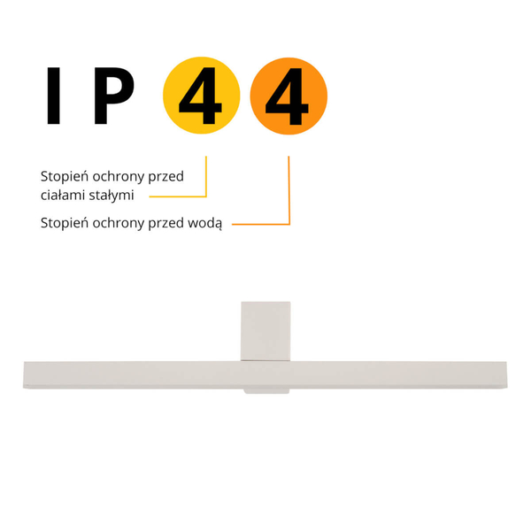 Kinkiet łazienkowy Nevada LP-778/1W L WH LED 20W 4000K IP44 minimalistyczny biały