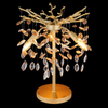Kryształowa nocna lampka Queena 64138TG glamour bursztynowa złota