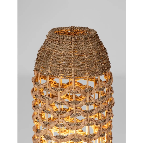 Naturalna lampa stojąca SIVORLA LE45380 do salonu drewniana