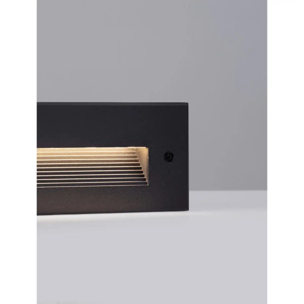 Ścienna lampa zewnętrzna wpustowa CENDILO LE75317 LED 5W 3000K IP65 czarna