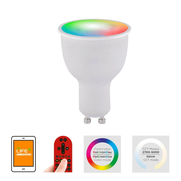 Reflektorowa żarówka 08246-1 Just Light GU10 6W 2700-5000K 350lm biały