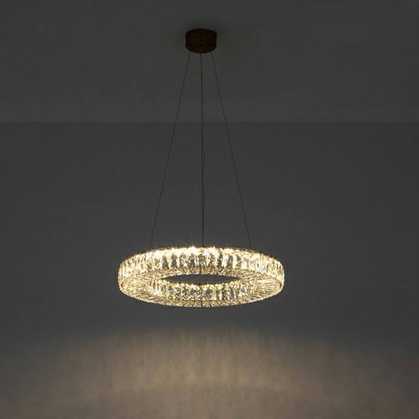Kryształowa lampa wisząca Allisia MSE010100352 Moosee LED 43W 3000K złota