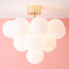 Modernistyczna LAMPA sufitowa MERLOT 107912 Markslojd szklana OPRAWA plafon kule balls mosiądz białe