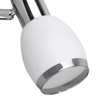 Szklana lampa ścienna ELITE 6060 do sypialni nad łóżko biała chrom