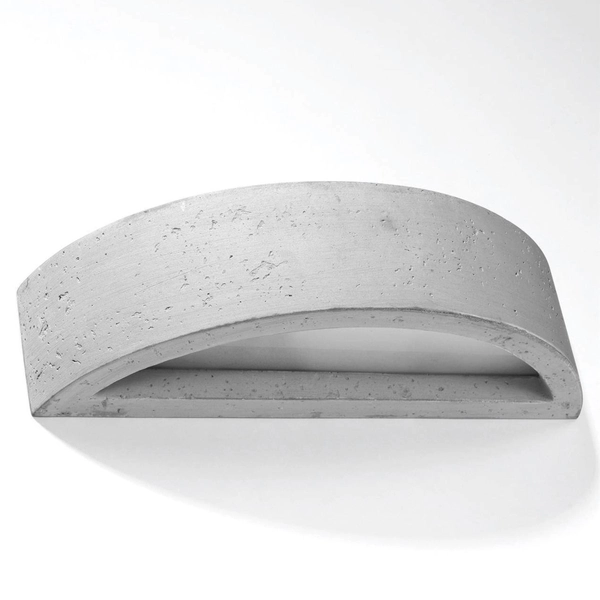 Betonowa lampa ścienna SL.0994 półokrągły kinkiet szary