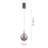 Opuszczana lampa wisząca PURE INFINITY brązowa 2220-97 1xLED 10W 2200-5000K na pilot