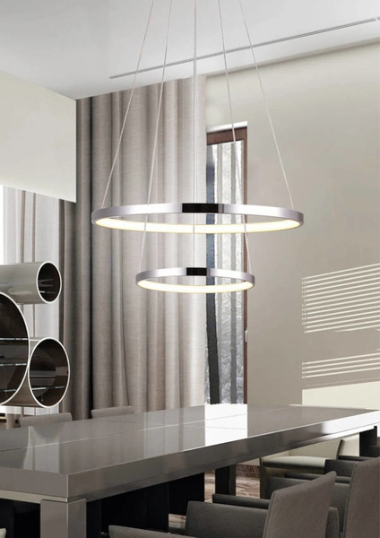 Wisząca lampa LUNE 32-64769 futurystyczna zwis LED 40W 4000K rings chrom