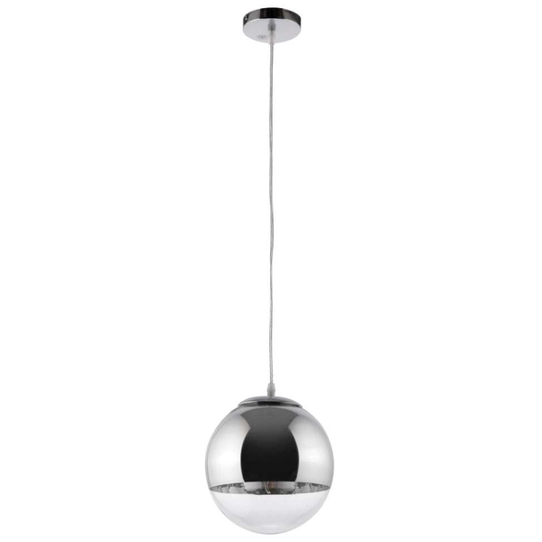 LAMPA wisząca VEN W-603/1 szklana OPRAWA zwis kula ball chrom